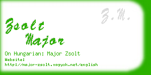 zsolt major business card